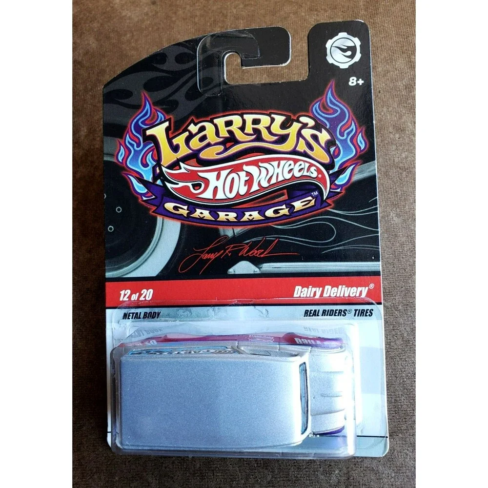 2009 Hot Wheels DAIRY DELIVERY MTFLK Silver / Purple LARRY'S GARAGE #12/20 RR5SP